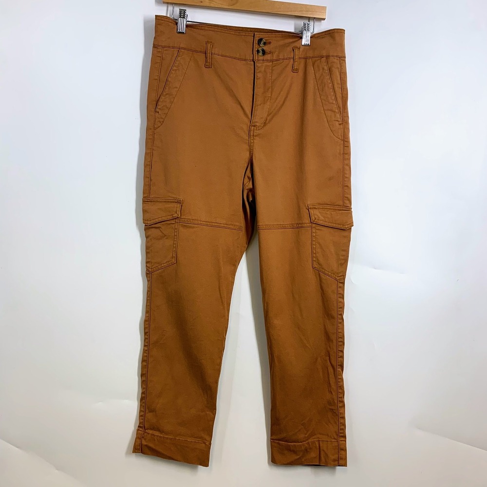 Cabi Women Paper Bag Cargo Pants #6045 Size 2 Utility Pocket Button Fly Casual